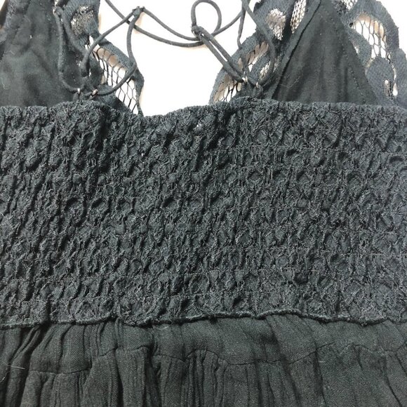 NWT Aritzia Free People Intimate Adelle Black Ruffle Cami Tank Size Med - Picture 6 of 10